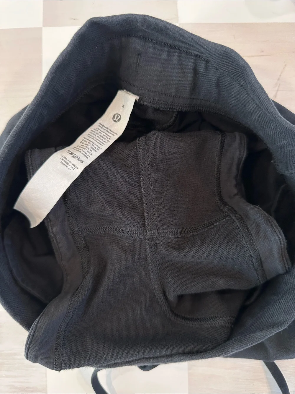 lululemon inner glow short 3” french terry cotton black W7BDRS 4